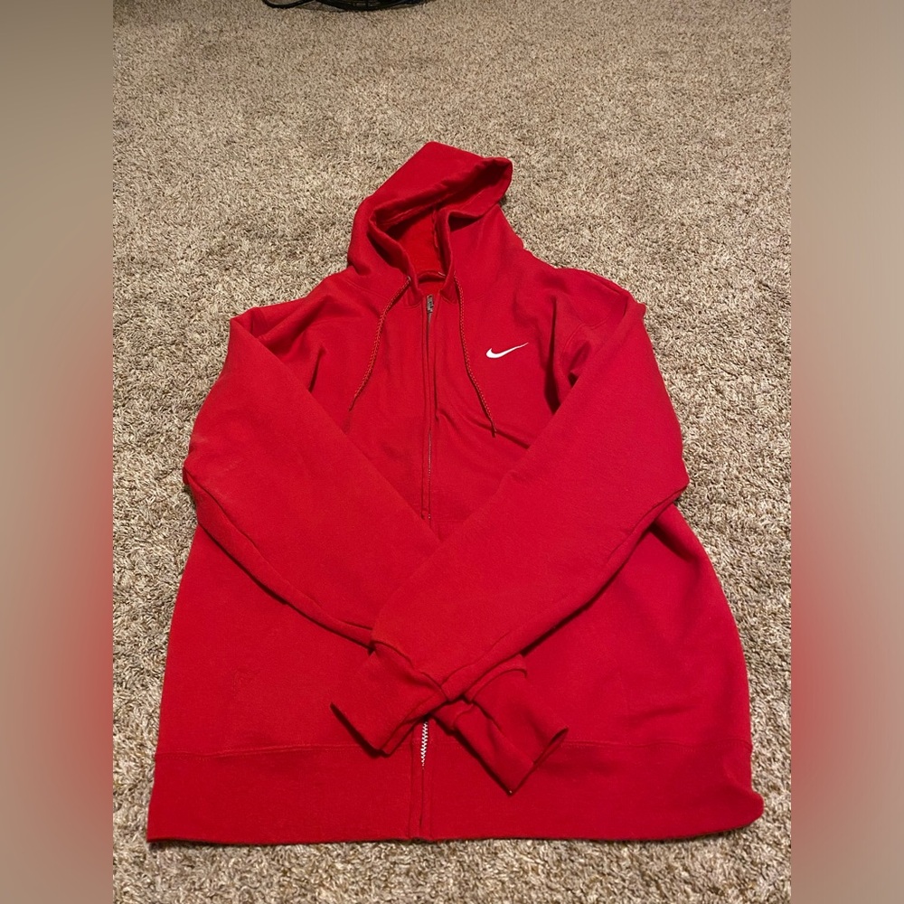 Red nike oversizedd zipup